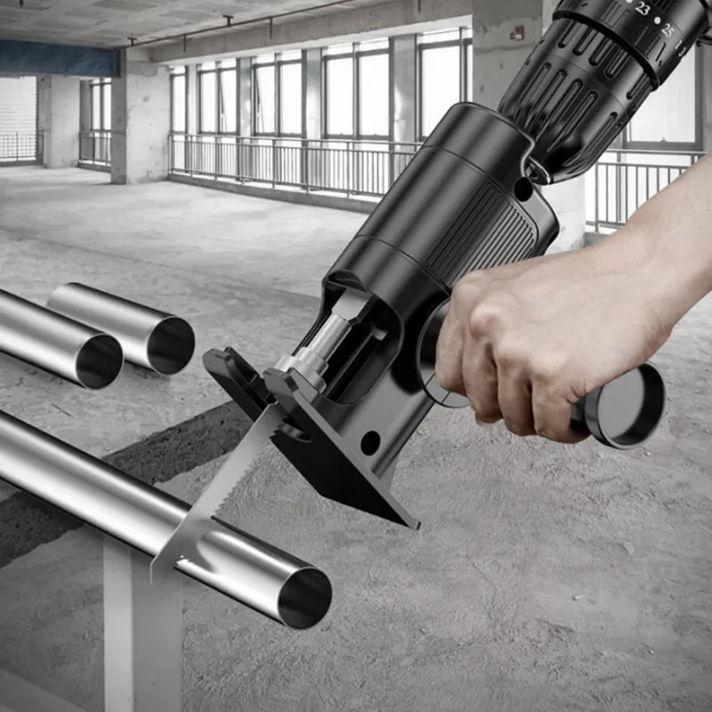Reciprocating Saw Attachment Drill - Stichsägen-Konverter-Adapter, tragbarer Säbelsägen-Aufsatz für Elektrobohrer, Werkzeug