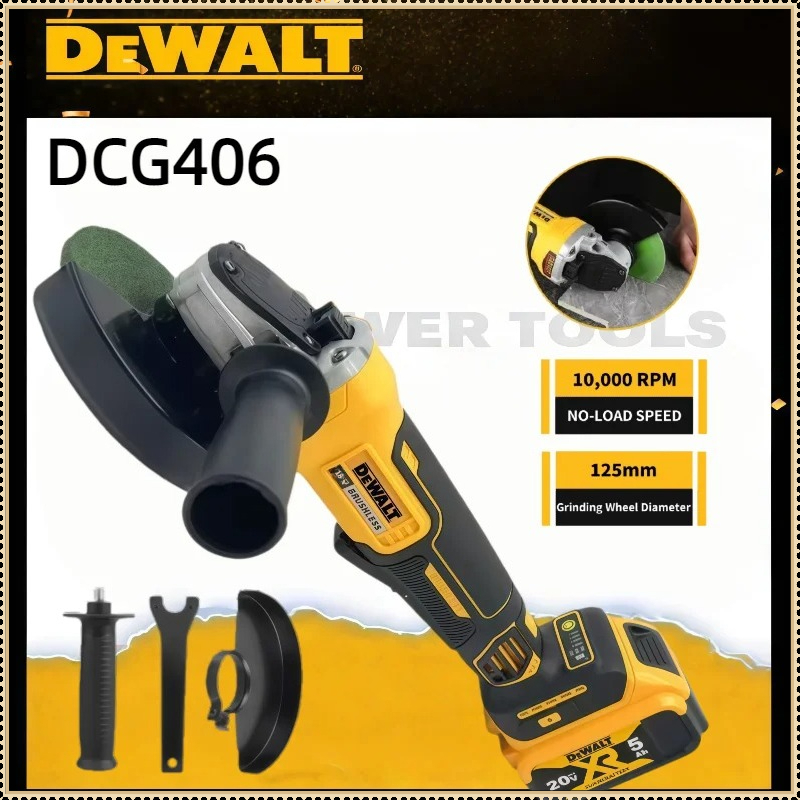 Brushless Angle Grinder Battery Powered - Dewalt DCG406 125MM Bürstenloser Winkelschleifer 9000