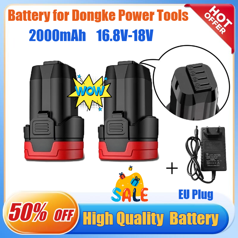 Brushless Cordless Electric Drill 18V - 16,8 V/18 V 2,0 Ah Akku