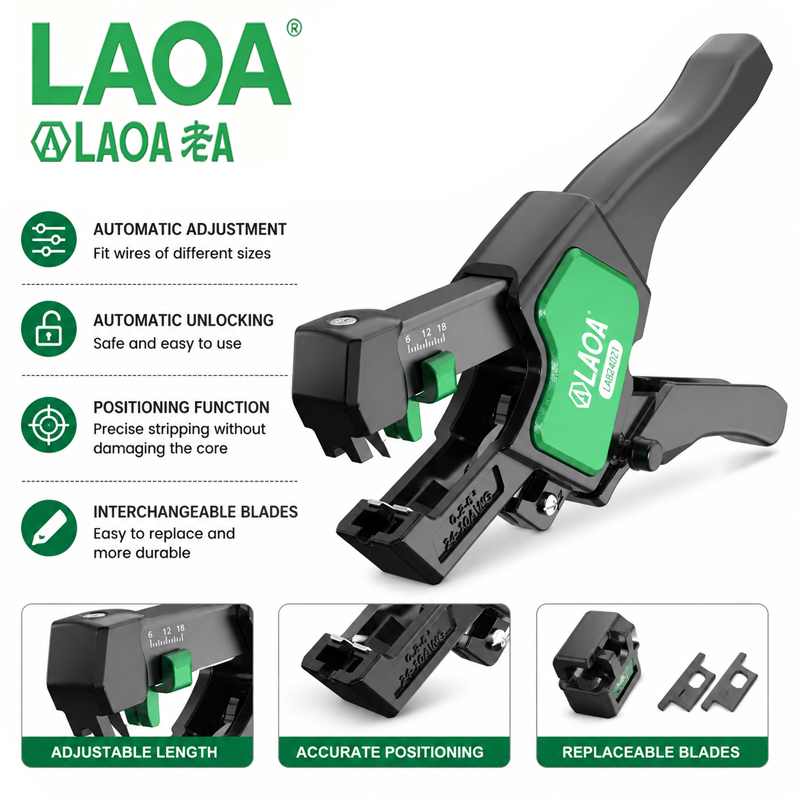 Automatic Wire Stripper Cutter - LAOA LA824021 Automatischer Drahtabisolierer 0,2-6,0mm² Selbsteinstellende