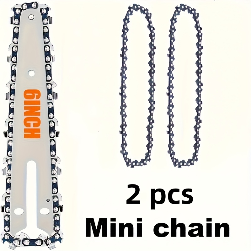 Mini Electric Chainsaw 6 Inch - 2 Stück langlebige 6-Zoll-Kettensägenketten für kabellose