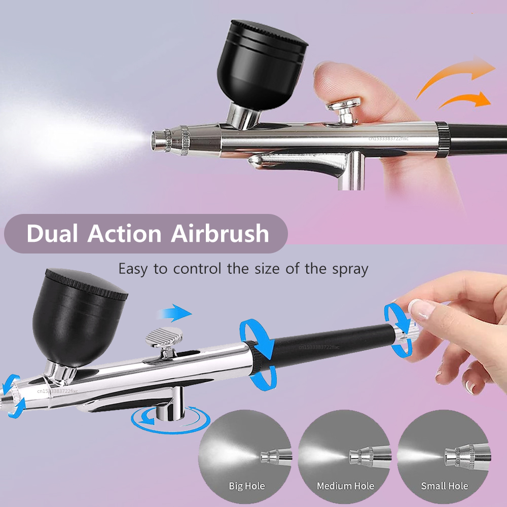 Airbrush Kit With Mini Compressor - Proquality Airbrush-Pistolenkopf mit 0,3 mm Präzisionsdüse