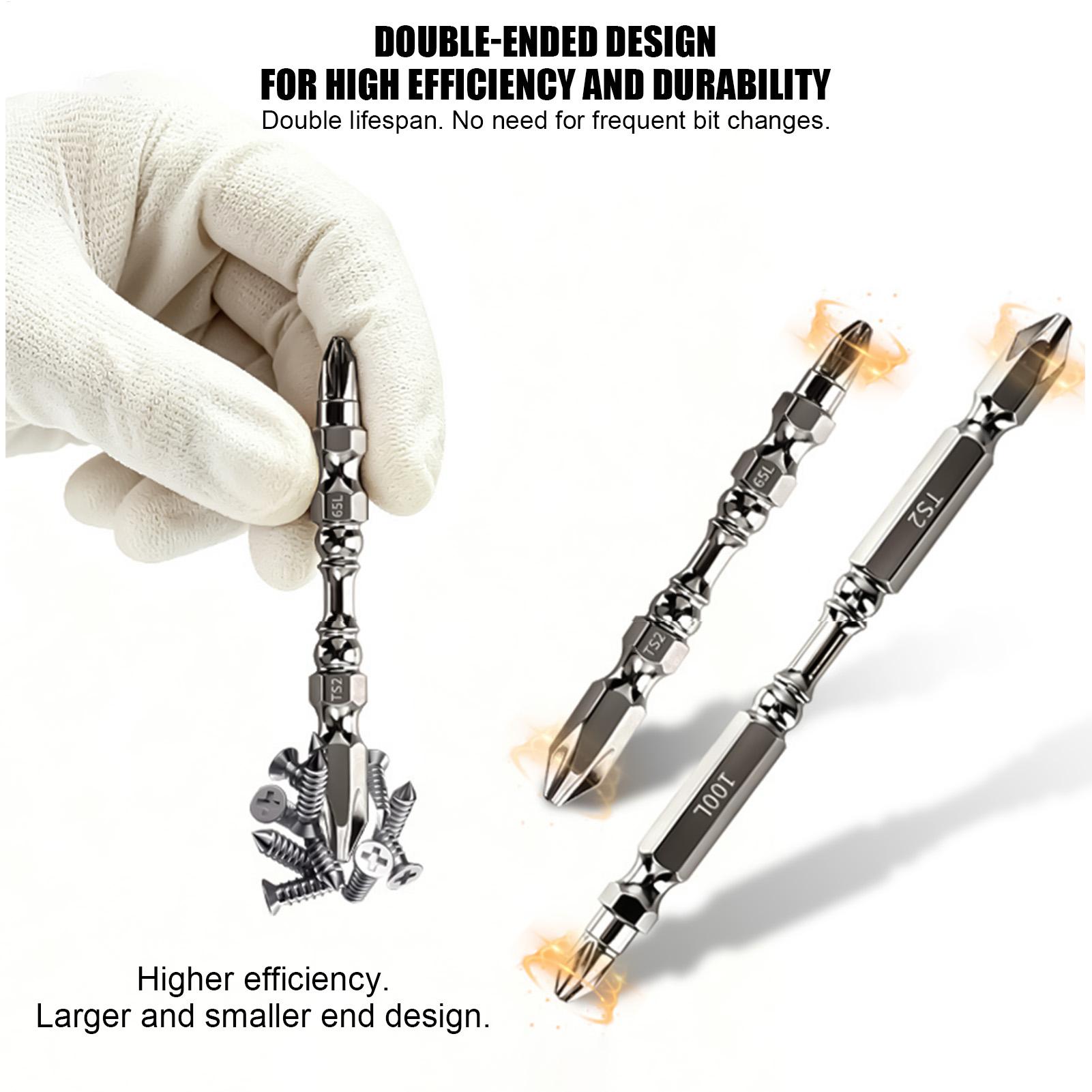 Power Tools - Schraubendreher-Bit-Set, magnetisch, robust, Metall-Sechskantschaft, rutschfeste Handwerkzeuge,