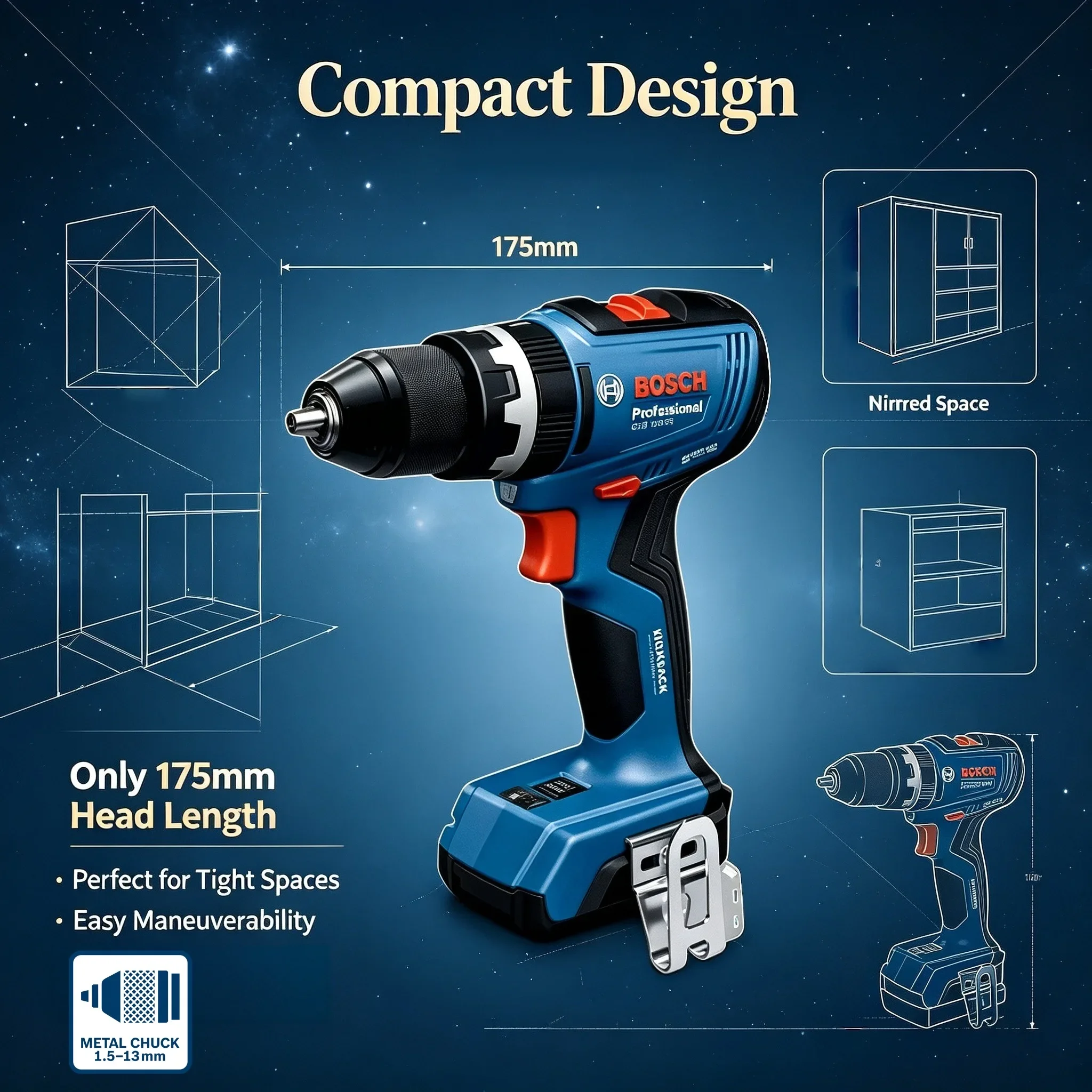 Brushless Cordless Electric Drill 18V - BOSCH GSB 18V-65 Bürstenloser Akku-Bohrschrauber /