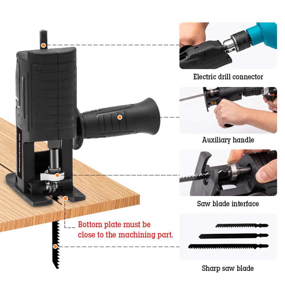 Tragbarer Säbelsägenadapter, m – Reciprocating Saw Attachment Drill Bewertung und Preis