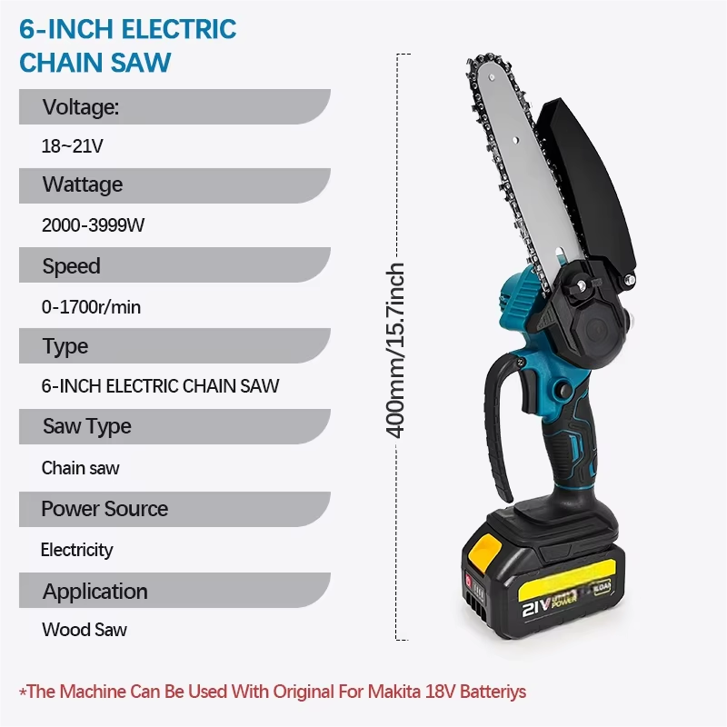 1700 U/min 6 Zoll Mini Li-Ion  – Mini Electric Chainsaw 6 Inch Bewertung und Preis