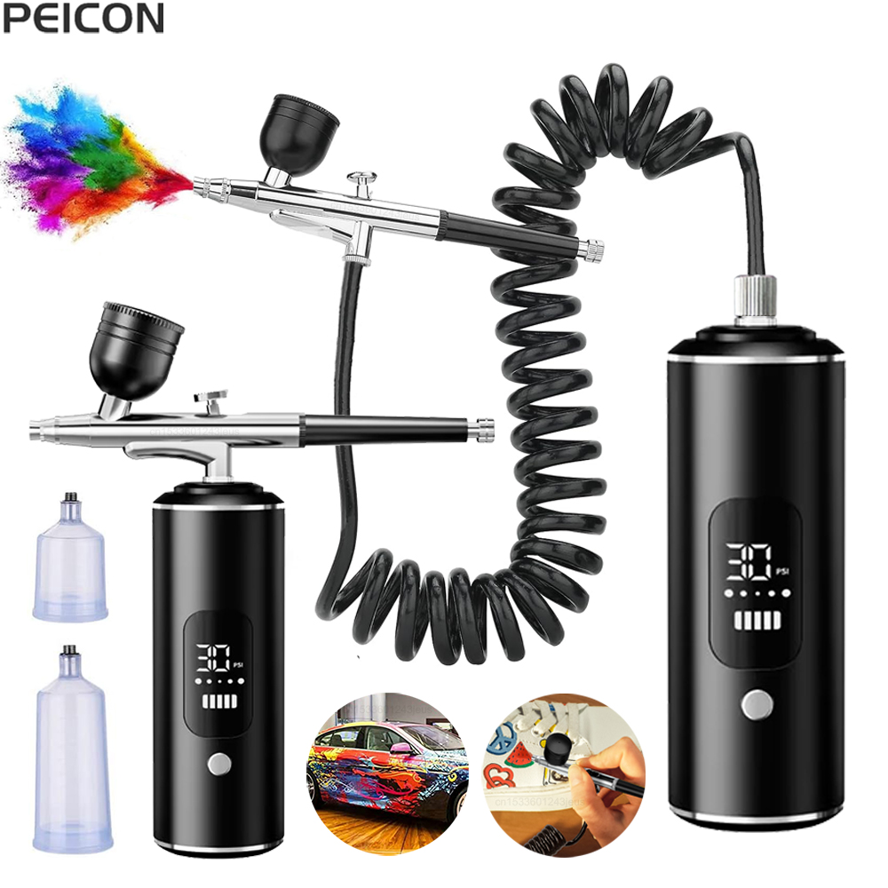 Airbrush mit Kompressor, tragb – Airbrush Kit With Mini Compressor Bewertung und Preis