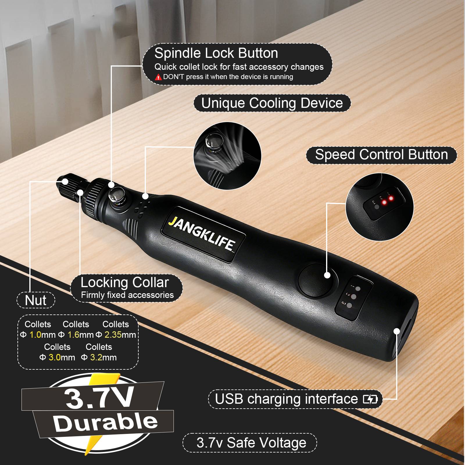 JANGKLIFE USB Cordless Rotary  – Cordless Rotary Tool Kit Accessories Bewertung und Preis