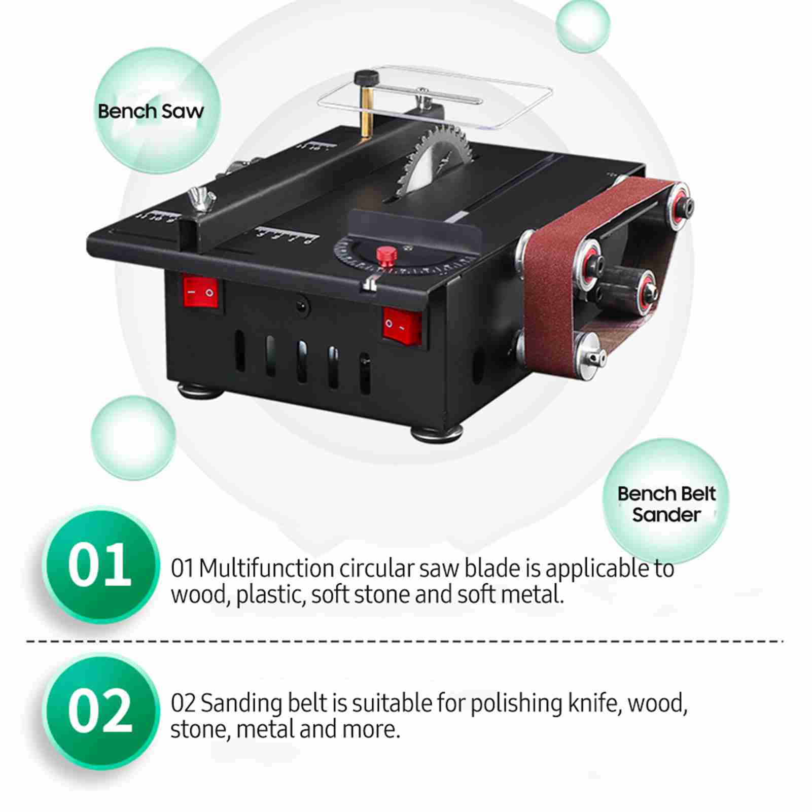 200 W Mini-Tischsäge und Bands – Mini Table Saw For Woodworking Bewertung und Preis