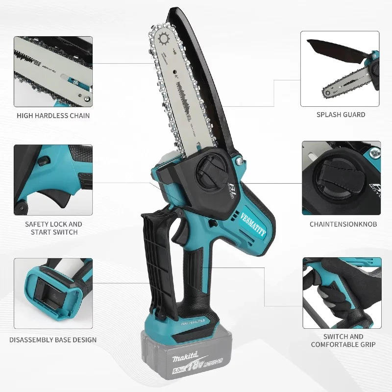 VESMATITY 6 Zoll Akku-Elektrok – Mini Electric Chainsaw 6 Inch Bewertung und Preis