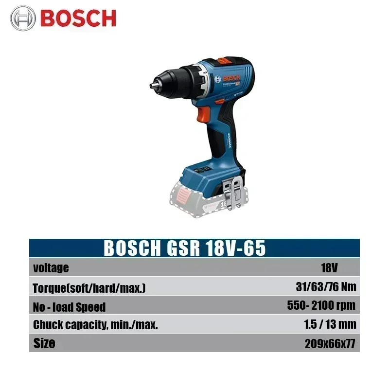 Bosch GSR 18V-65 Bürstenloser  – Brushless Cordless Electric Drill 18V Bewertung und Preis