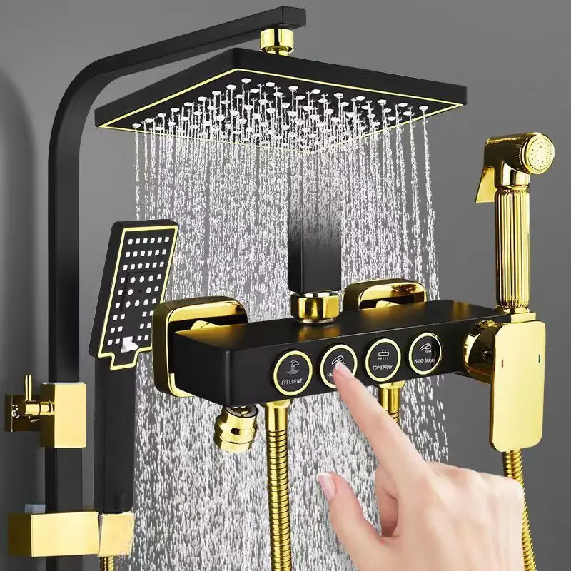Schwarzgoldenes Edelstahl-Dusc – Plumbing Bewertung und Preis