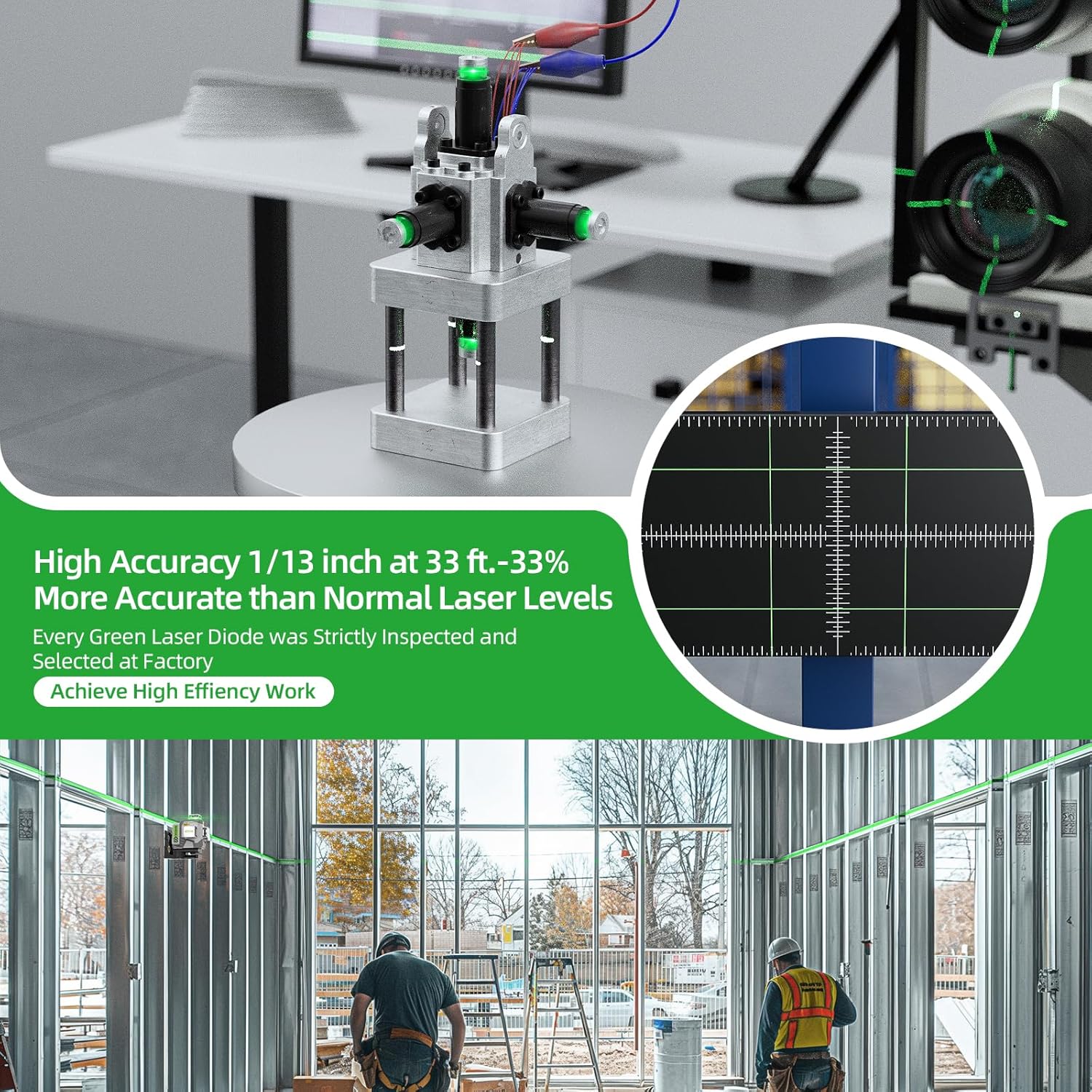 Huepar 4D-Kreuzlinienlaser, ho – Laser Level 16 Lines 4D Green Bewertung und Preis