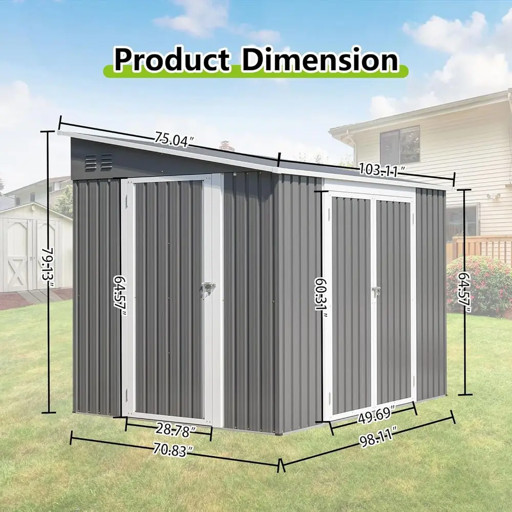 8ft x 6ft Metall-Gartenschuppe – Garden Tools Bewertung und Preis